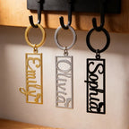 Personalized Name Keychain with Heart Engraved Text Keychain Birthday Gift Anniversary Gift Valentine's Day Gift for Him - DiyGiftly