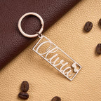 Personalized Name Keychain with Heart Engraved Text Keychain Birthday Gift Anniversary Gift Valentine's Day Gift for Him - DiyGiftly