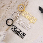Personalized Name Keychain with Heart Engraved Text Keychain Birthday Gift Anniversary Gift Valentine's Day Gift for Him - DiyGiftly