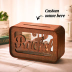 Personalized Name Money Bank Wood Piggy Banks - DiyGiftly