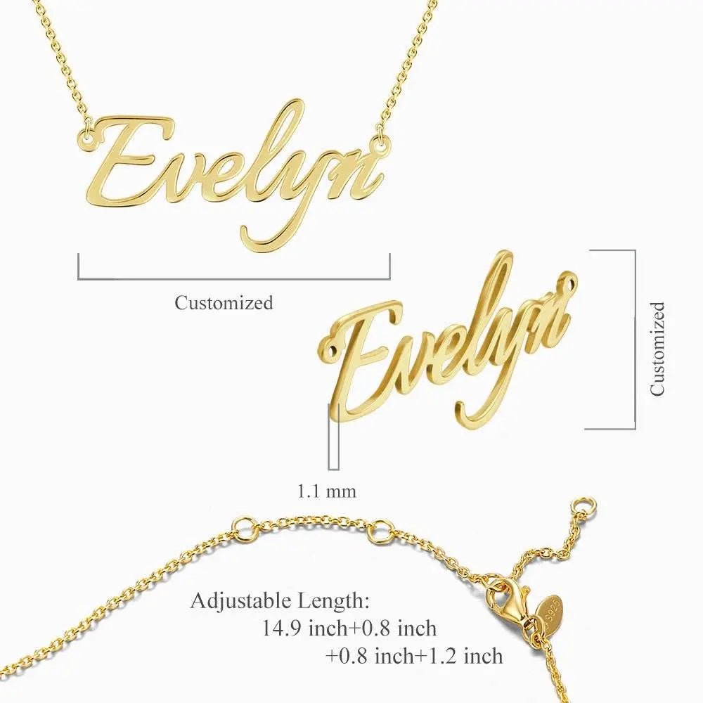 custom name necklace birthday gift for daughter detail view
