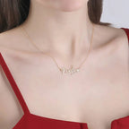 necklace custom name birthday gift for daughter front view
