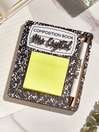 Personalized Name Sticky Note Wooden Holder with Pen Appreciation Gift for Teacher - DiyGiftly