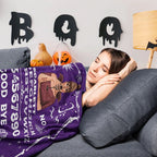 Personalized Ouija Board Witch Design Soft Throw Blanket with Name Halloween Home Decor Gift for Family 48329216 - DiyGiftly