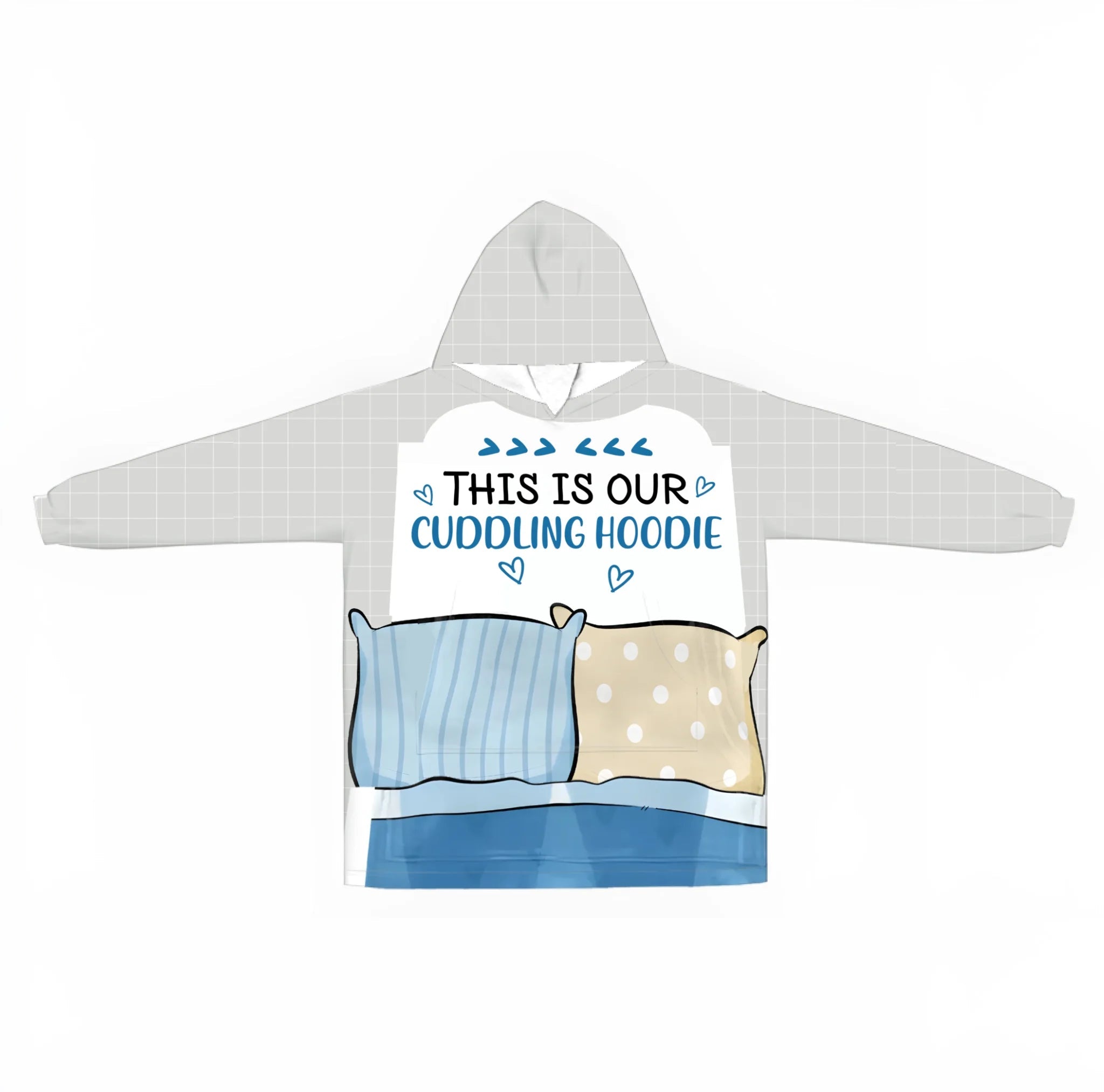 Personalized Oversized Blanket Hoodie, Cozy Cuddling Hoodie for Couples, Custom Hoodie Blanket Gift, Warm Wearable Blanket for Home, Couch & Movie Nights, Anniversary or Holiday Gift 1080975 - DiyGiftly