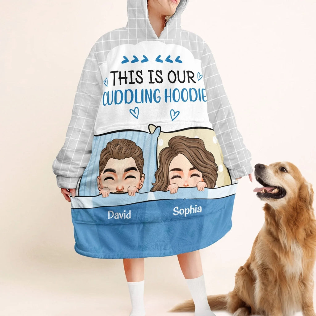 Personalized Oversized Blanket Hoodie, Cozy Cuddling Hoodie for Couples, Custom Hoodie Blanket Gift, Warm Wearable Blanket for Home, Couch & Movie Nights, Anniversary or Holiday Gift 1080975 - DiyGiftly