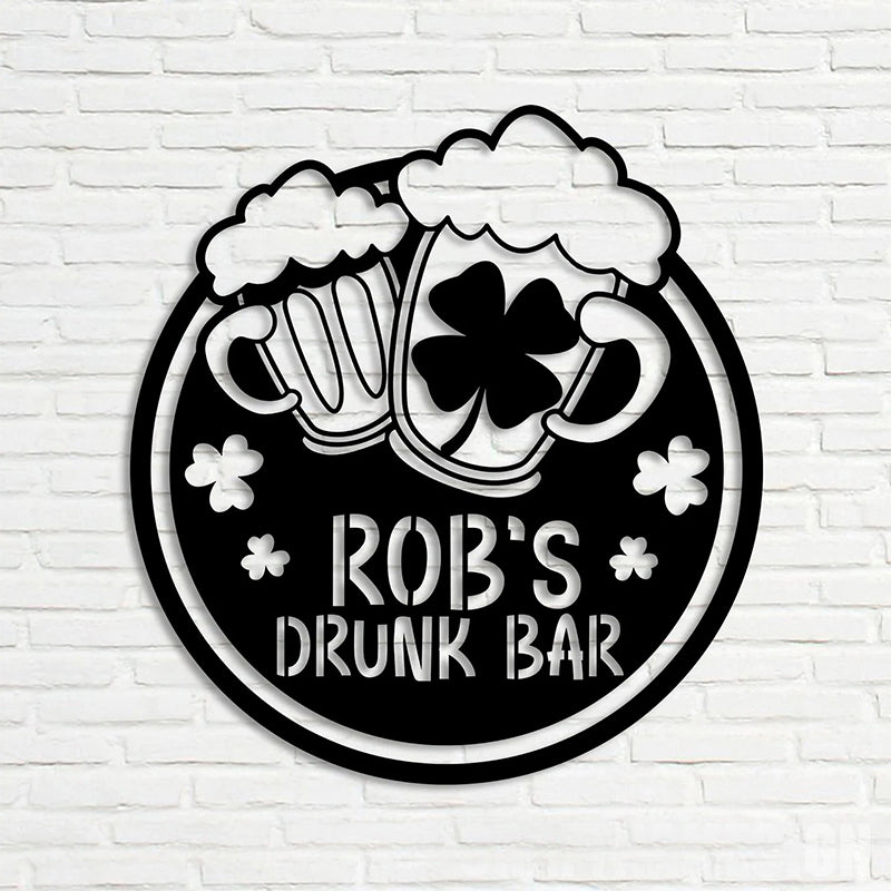 Personalized Patricks Day Drunken Bar Metal LED Light Custom Pub Party Decoration Gift 63624704 - DiyGiftly