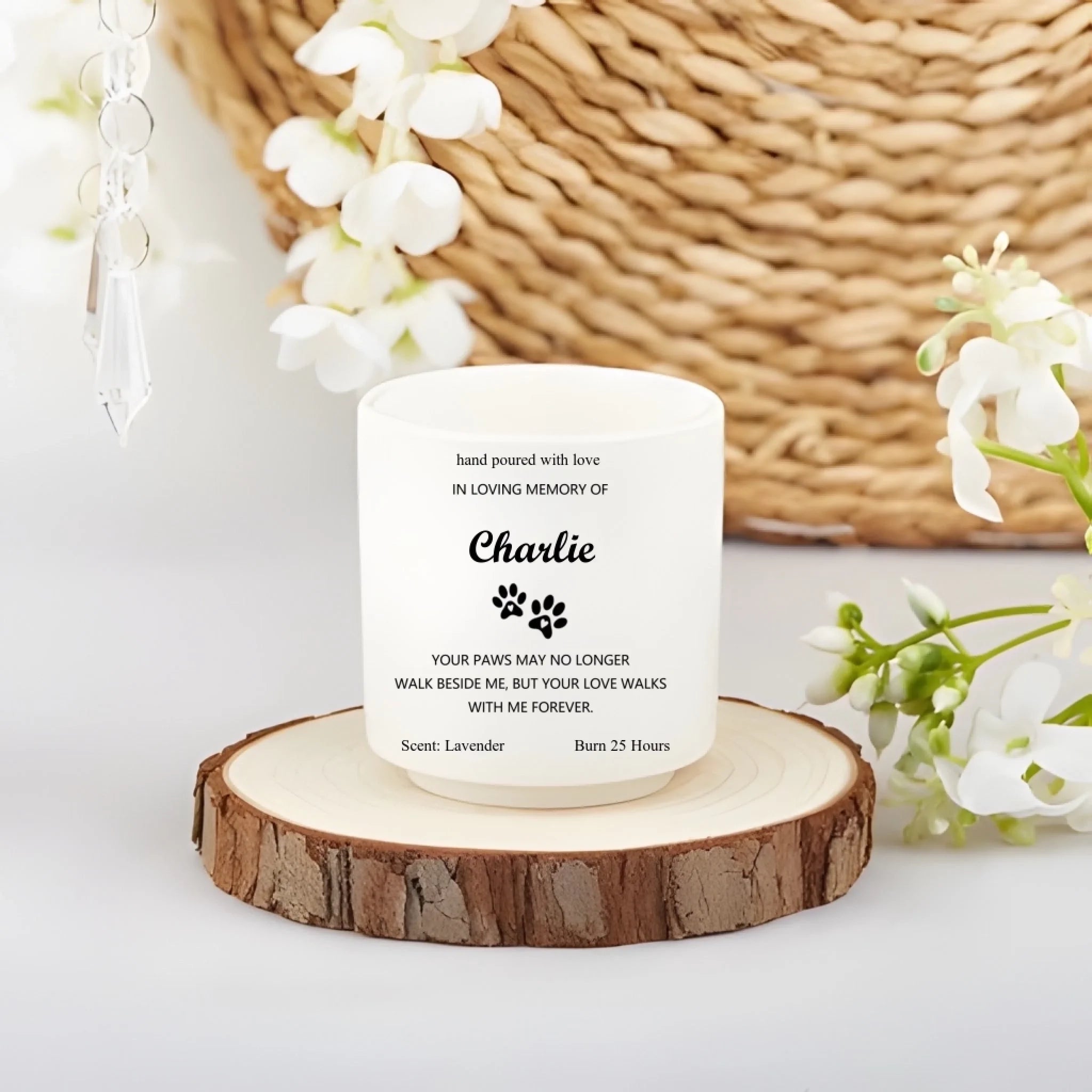 memorial candle personalized cat comforting candlelight glow loss of cat gift