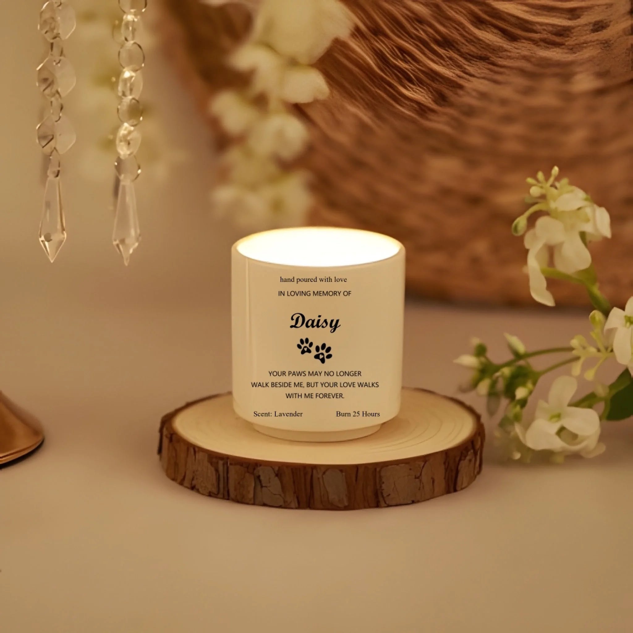 personalized cat comforting candlelight glow loss of cat gift memorial candle
