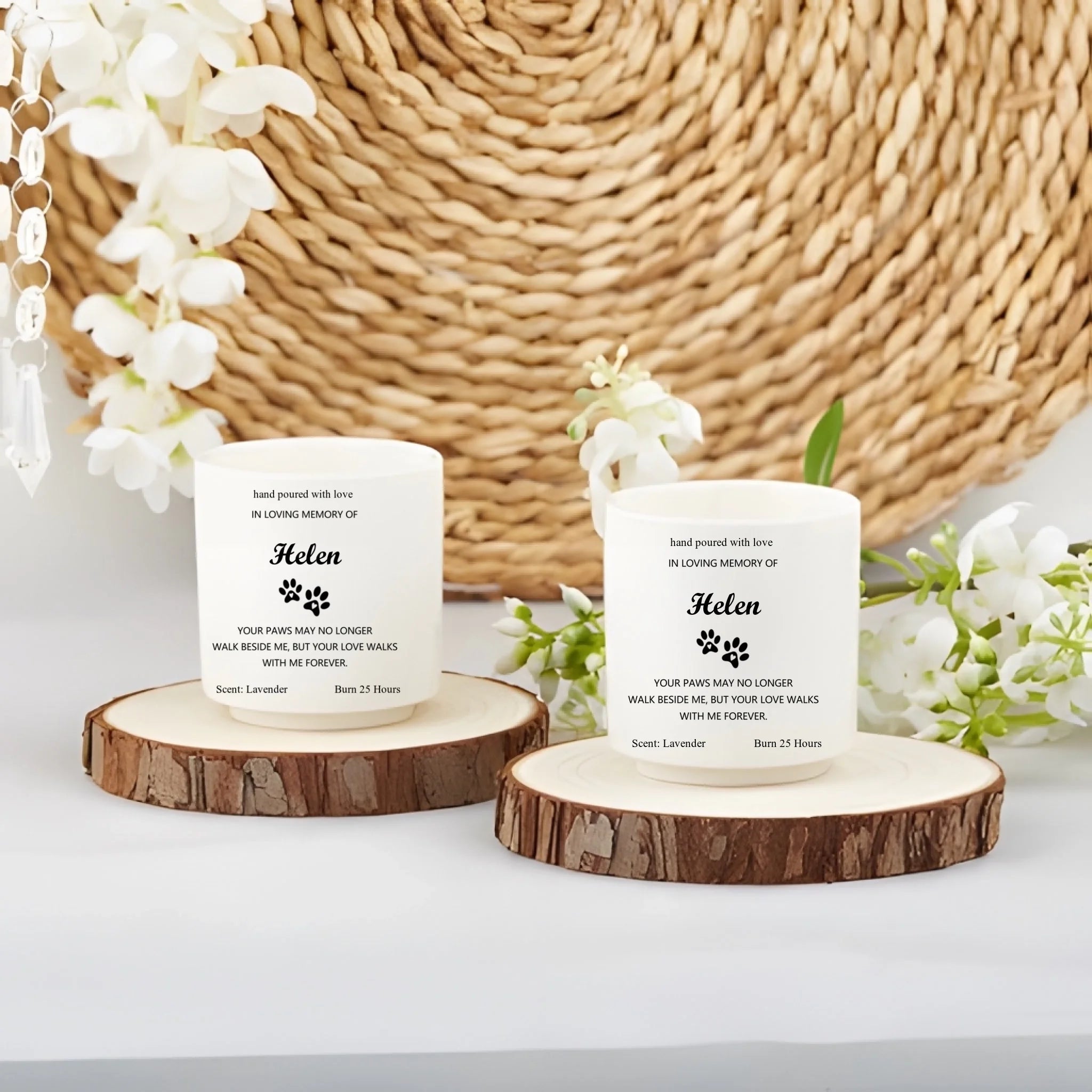 memorial candle personalized cat comforting candlelight glow loss of cat gift keepsake
