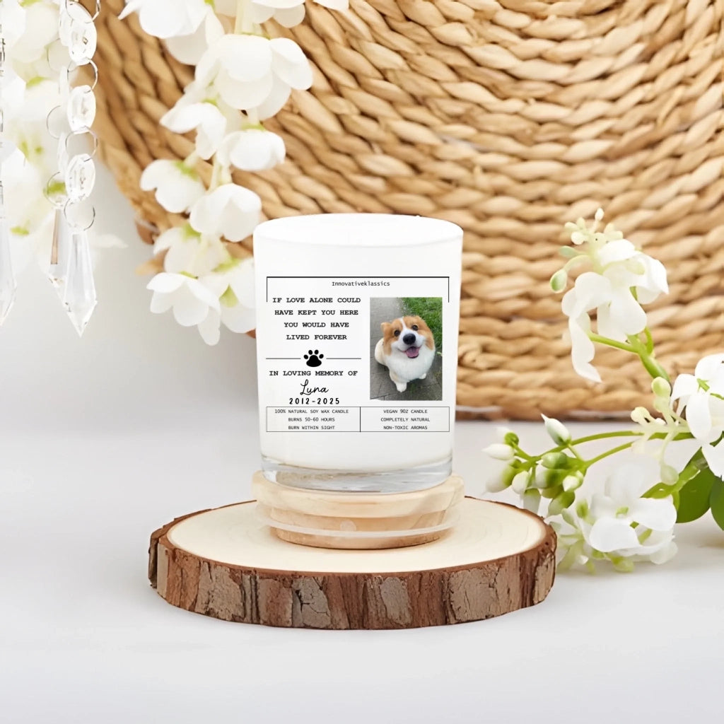 Scented Candle Ceramic no lid Personalized Design Memorial Candle Comforting Candlelight Glow
