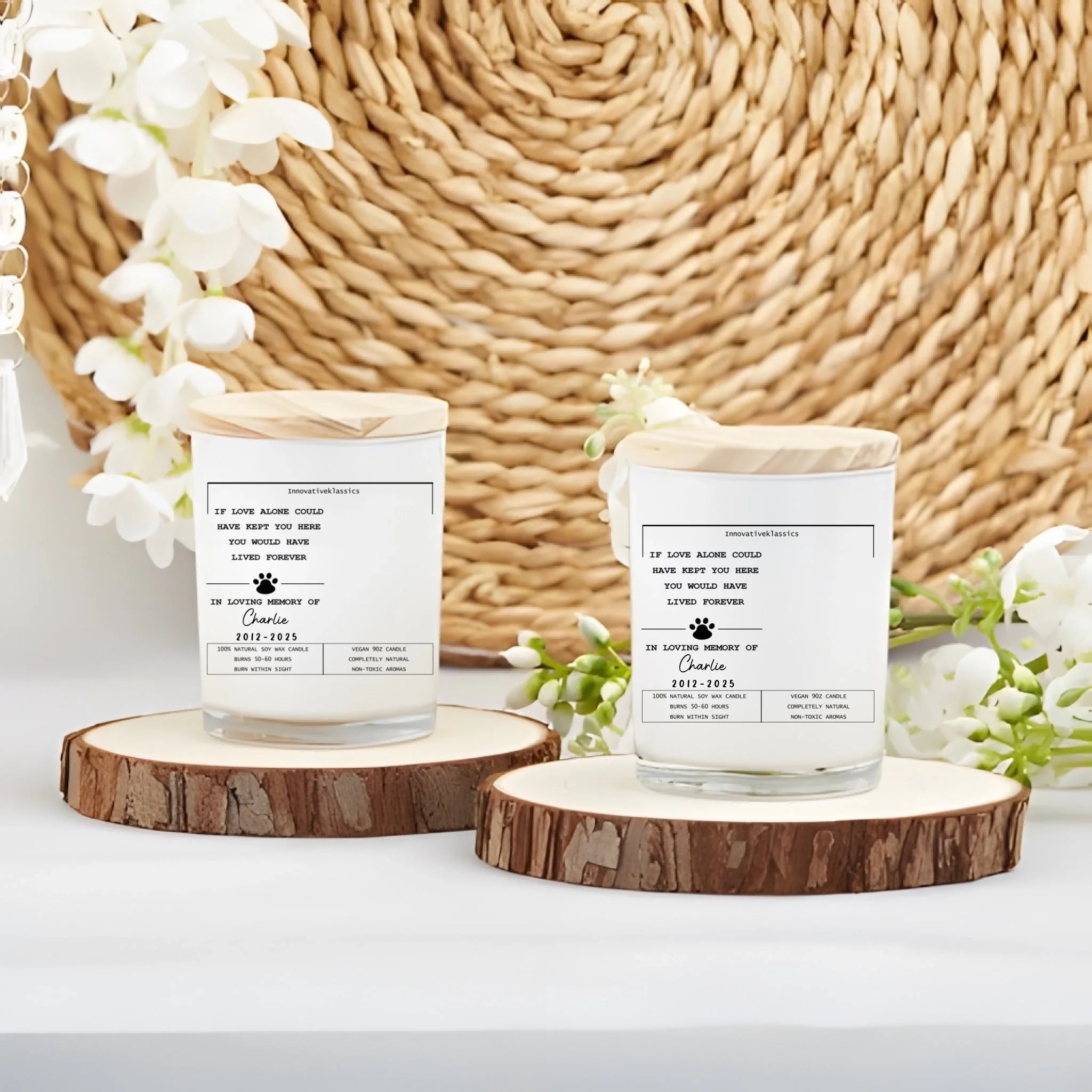 Personalized Design Memorial Candle Comfort Sympathy Gift for Loss of Dog Scented Candle Glass with lid