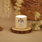 Soy Wax Memorial Candle Personalized Cat Photo Cat Gifts for Quiet Evening Comfort Scented Candle Ceramic no lid