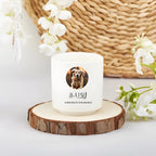 Scented Candle Ceramic no lid Memorial Candle Personalized Photo Soy Wax