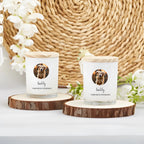 Personalized Photo Memorial Candle Soy Wax Scented Candle Glass with lid
