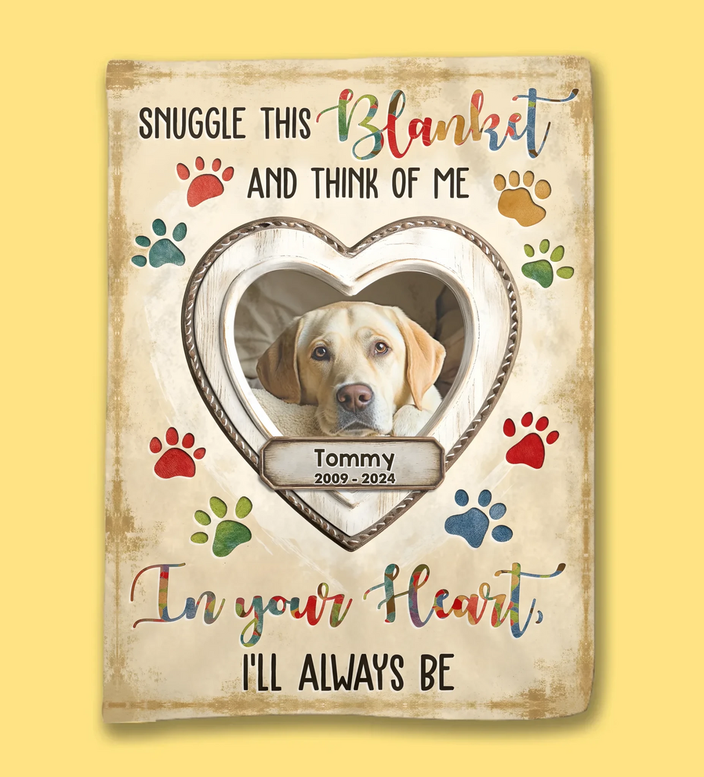 Blanket Flannel Personalized Design Blanket Sympathy Gift for Loss of Dog