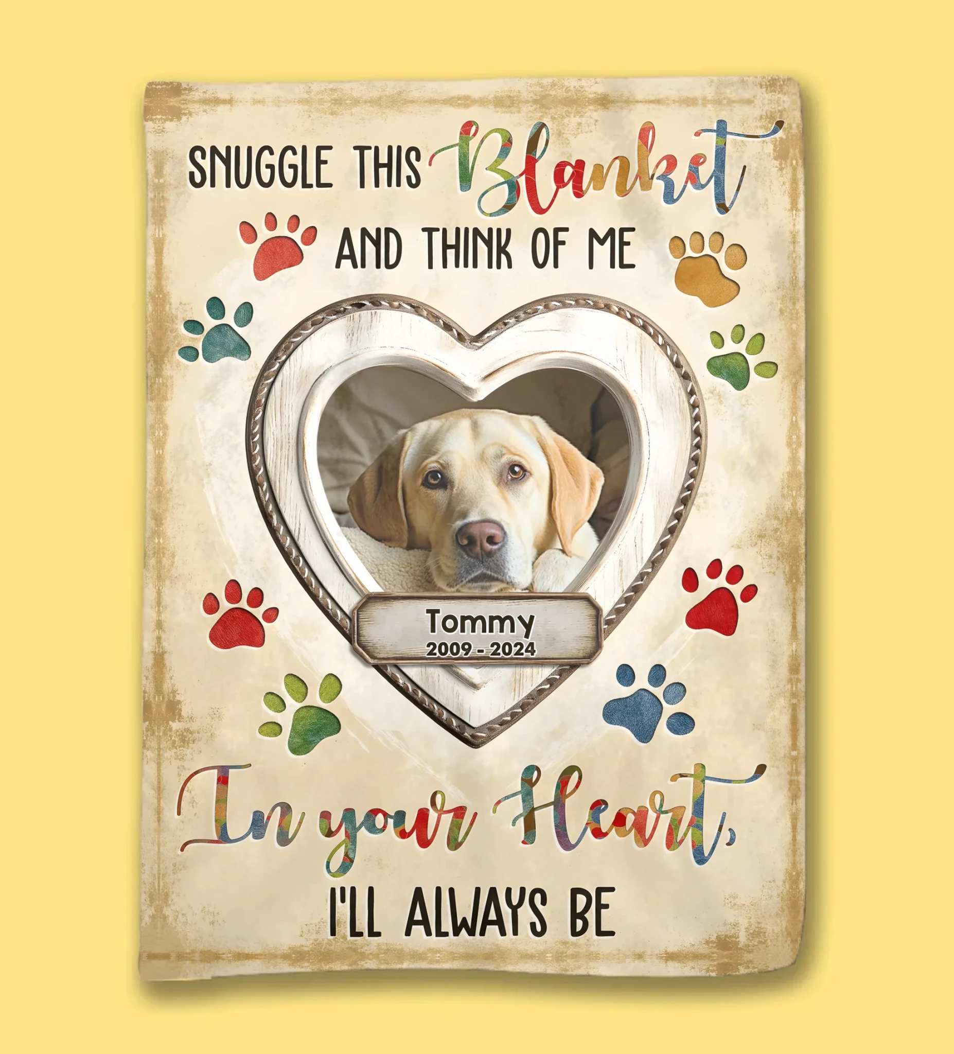 Blanket Flannel Personalized Design Blanket Sympathy Gift for Loss of Dog