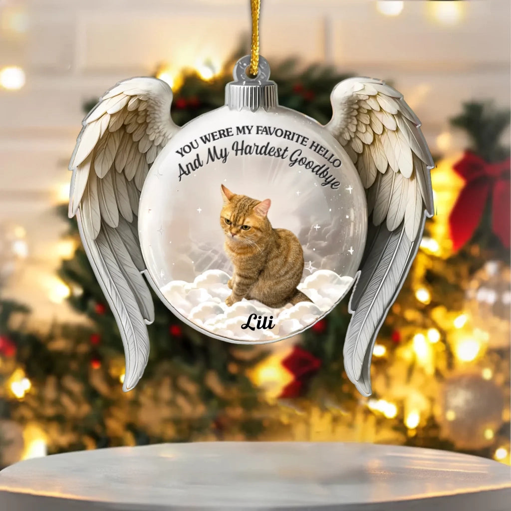 Personalized Pet Memorial Ornament – “My Angel With Fur” Photo Keepsake 1060538 - DiyGiftly