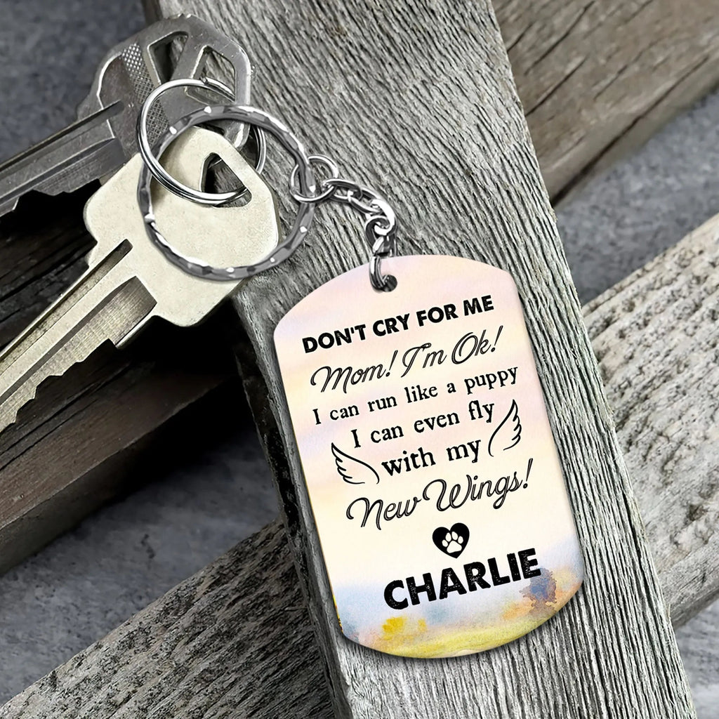 keychain personalized photo or name loss of dog gift everyday keepsake design preview