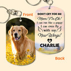 loss of dog gift keychain personalized photo or name everyday keepsake detail view