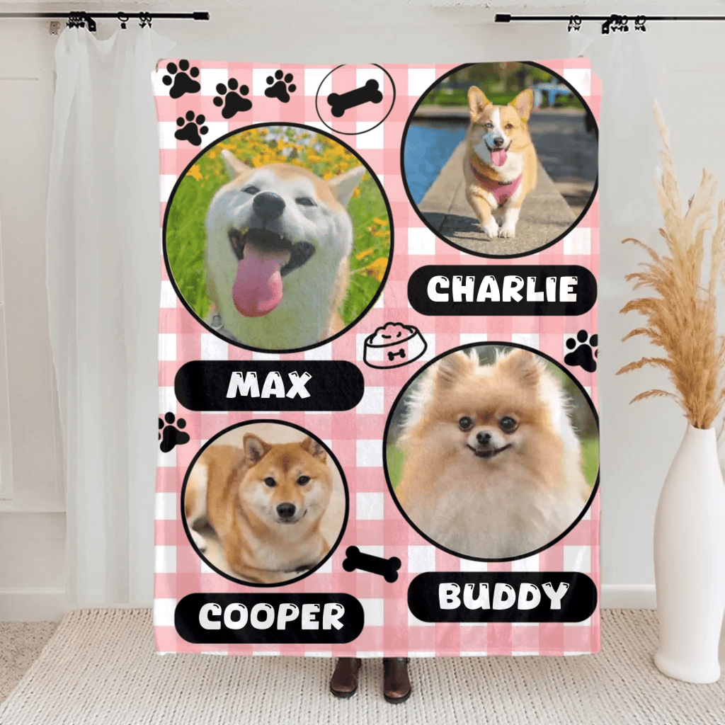 Personalized Pet Photo Paw Print Soft Throw Blanket – Custom Name & Text Home Decor, Perfect Birthday or Memorial Gift for Pet Owners, Lovers, and Families – A Heartfelt Keepsake for Your Beloved Pet 1109065 - DiyGiftly