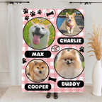 Personalized Pet Photo Paw Print Soft Throw Blanket – Custom Name & Text Home Decor, Perfect Birthday or Memorial Gift for Pet Owners, Lovers, and Families – A Heartfelt Keepsake for Your Beloved Pet 1109065 - DiyGiftly