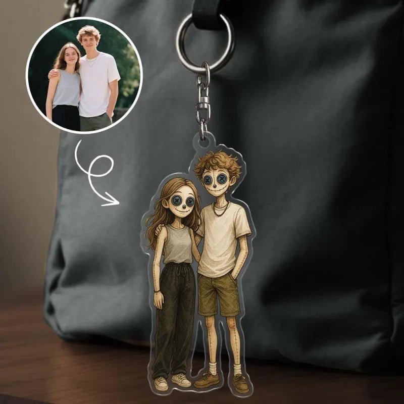 Cartoon Style Button Eye Figure Acrylic Keychain Bag Charm Unique Keepsake Girlfriend Product for girlfriend personalized