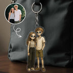 Cartoon Style Button Eye Figure Acrylic Keychain Bag Charm Unique Keepsake Girlfriend Product for girlfriend personalized