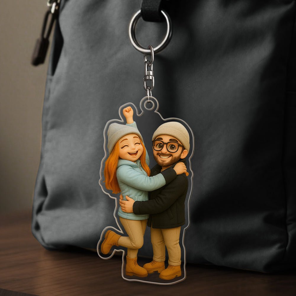Cartoon Style Figure Acrylic Keychain Bag Charm Unique Keepsake Girlfriend Anniversary Birthday Gift Product for