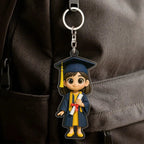 Cartoon Style Figure Acrylic Keychain Bag Charm Unique Keepsake Girlfriend Anniversary Birthday Gift Product for