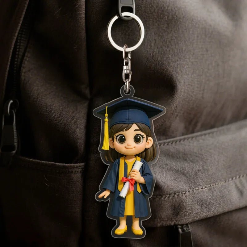 Cartoon Style Figure Acrylic Keychain Bag Charm Unique Keepsake Girlfriend Anniversary Birthday Gift Product for