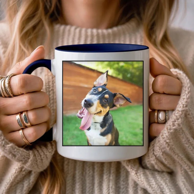 Red Custom Mug Gift for Pets Personalized Photo Coffee Mug Birthday Gift