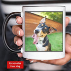 Black Personalized Photo Coffee Mug Custom Mug Gift for Pets Personalized Mug