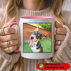 Personalized Photo Coffee Mug Custom Mug Gift for Pets Birthday Gift Blue