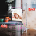 Personalized Photo Custom Baby Birth Stats Acrylic Plaque Newborn Keepsake Gift - DiyGiftly