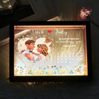 Personalized Photo LED Light Frame Gift for Love's Sweetest Moments - My Greatest Happiness Is Meeting You Valentines Gift - DiyGiftly