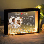 Personalized Photo LED Light Frame Gift for Love's Sweetest Moments - My Greatest Happiness Is Meeting You Valentines Gift - DiyGiftly
