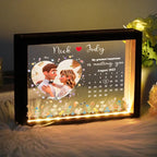 Personalized Photo LED Light Frame Gift for Love's Sweetest Moments - My Greatest Happiness Is Meeting You Valentines Gift - DiyGiftly