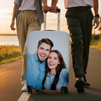 Personalized Photo Luggage Cover – Custom Travel Accessories - DiyGiftly