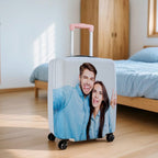 Personalized Photo Luggage Cover – Custom Travel Accessories - DiyGiftly