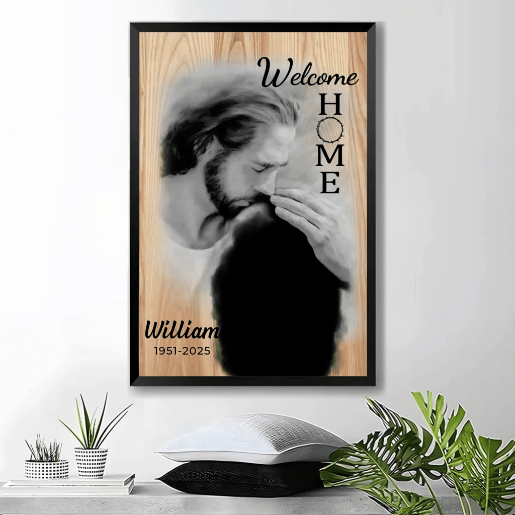 canvas personalized photo with name remembrance gift poster and canvas