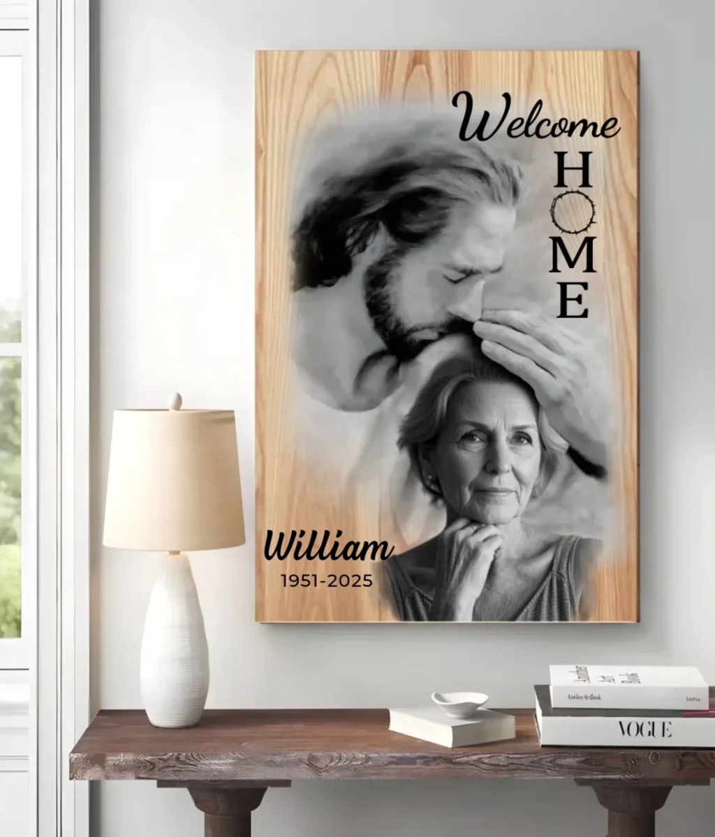 canvas personalized photo with name warm glow of remembrance poster and canvas