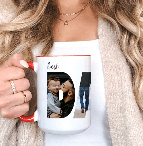 Personalized Photo Mug For Dad, Custom Fathers Day Cup, Photo Collage Mug, Dad Birthday Gift, Father Gift From Son Daughter Wife, Dad Mug 78380032 - DiyGiftly