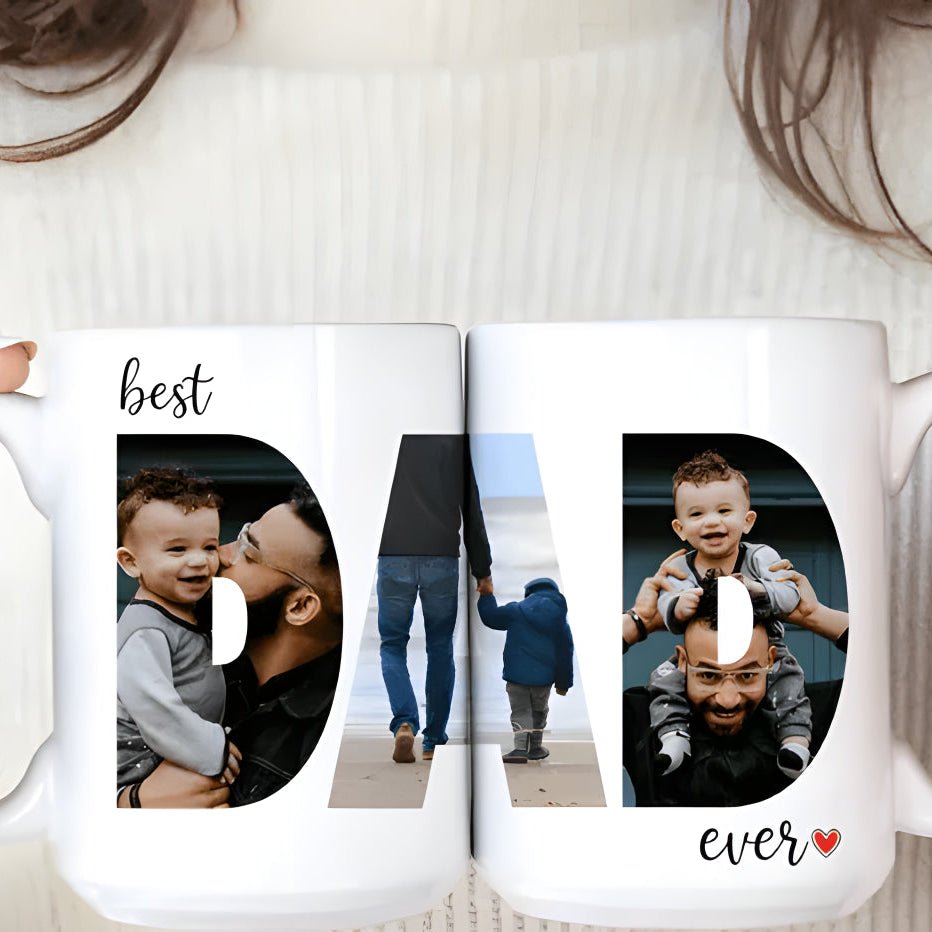Personalized Photo Mug For Dad, Custom Fathers Day Cup, Photo Collage Mug, Dad Birthday Gift, Father Gift From Son Daughter Wife, Dad Mug 78380032 - DiyGiftly