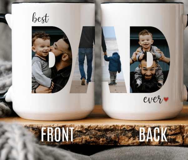 Personalized Photo Mug For Dad, Custom Fathers Day Cup, Photo Collage Mug, Dad Birthday Gift, Father Gift From Son Daughter Wife, Dad Mug 78380032 - DiyGiftly