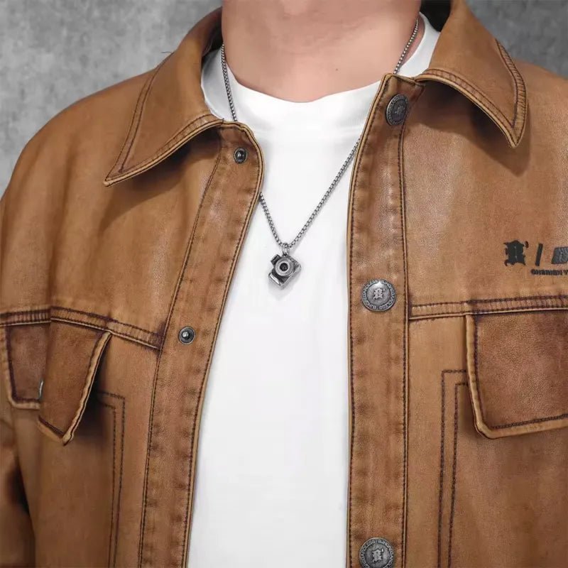 Personalized Photo Necklace Projection Gem Camera Necklace Anniversary Gifts for Him - DiyGiftly