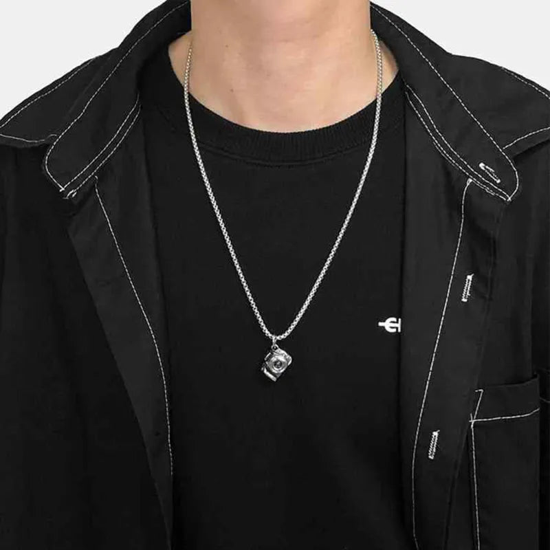 Personalized Photo Necklace Projection Gem Camera Necklace Anniversary Gifts for Him - DiyGiftly