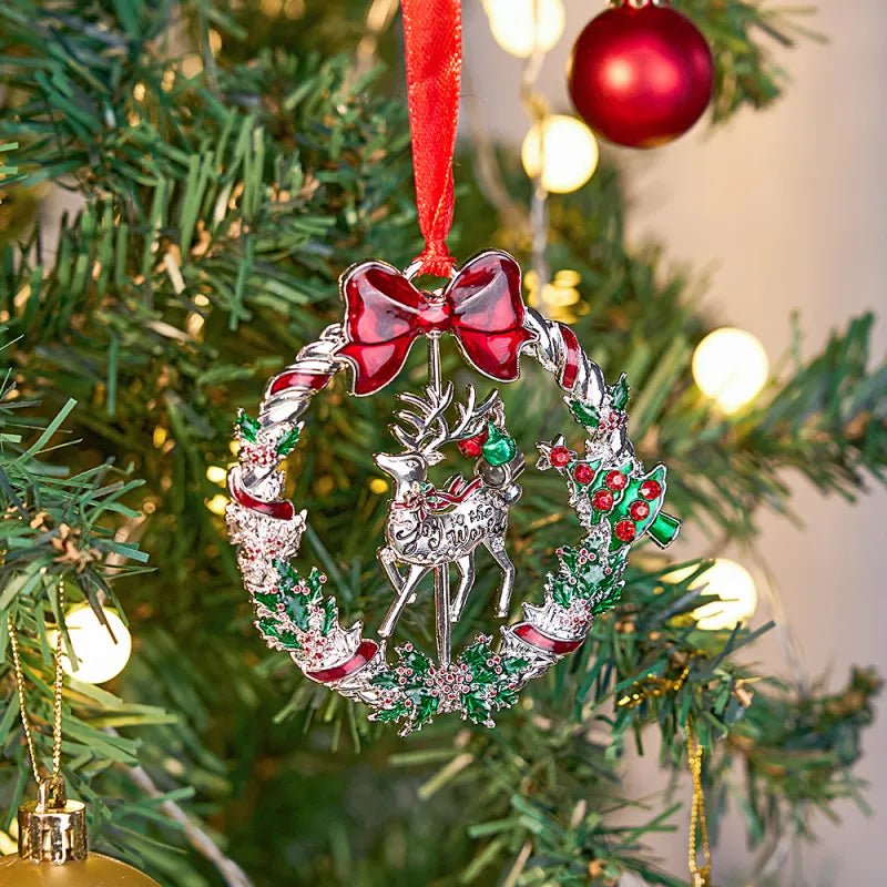 Personalized Photo Projection Ornaments Rotating Elk Shape Christmas Gifts - DiyGiftly