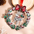 Personalized Photo Projection Ornaments Rotating Elk Shape Christmas Gifts - DiyGiftly