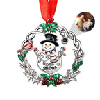 Personalized Photo Snowman Projection Ornament – 2025 Christmas Tree Hanging Decoration - DiyGiftly
